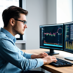A professional software engineer, fully clothed in modest smart casual attire, sits intently at a clean, modern desk in a well-lit tech office. Multiple monitors display intricate code and abstract data visualizations, subtly hinting at AI assistance. The engineer has a focused, intelligent expression, showing a moment of deep problem-solving and an 'aha!' breakthrough. The pose is natural, with well-formed hands resting near a keyboard. The image emphasizes the power of practical application and innovation in coding. safe for work, appropriate content, professional, perfect anatomy, correct proportions, natural pose, proper finger count, natural body proportions, high quality professional photography.