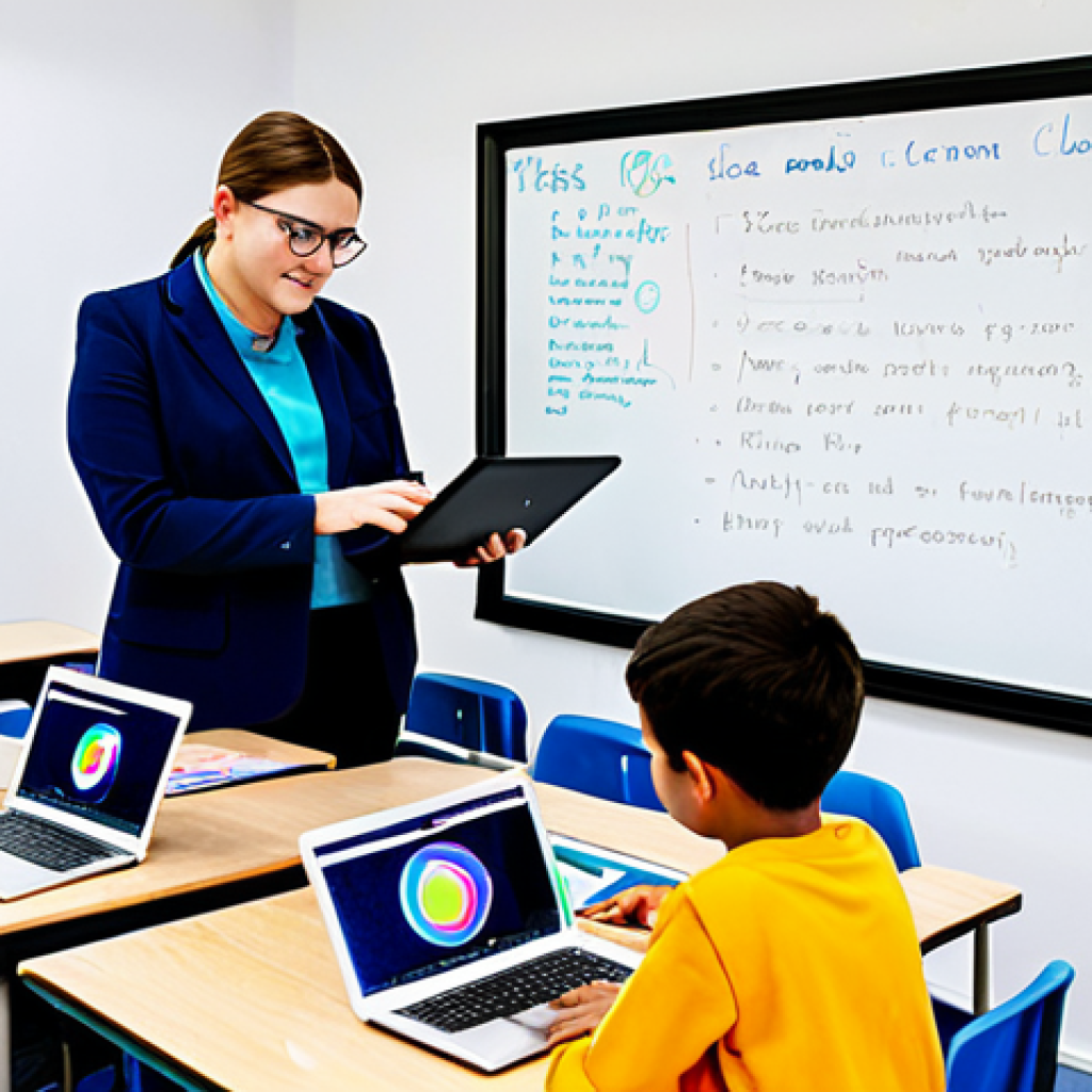 Coding School Classroom**
"Bright, modern classroom with children (ages 8-12) fully clothed and engaged in coding on laptops, teacher (fully clothed in professional attire) assisting students, colourful decorations, whiteboard with code snippets, safe for work, appropriate content, family-friendly, perfect anatomy, well-formed hands, natural proportions, professional photography."
**