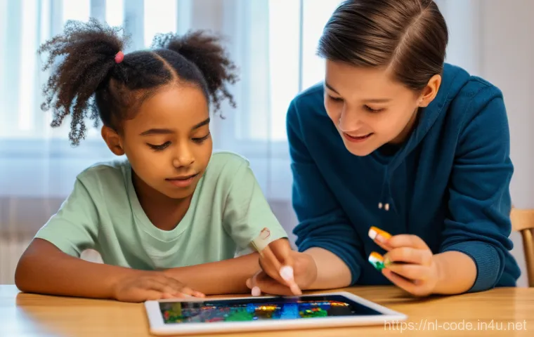 코딩교육지도사와 AI 윤리 교육 - **Image Prompt 1: Playful Coding at Home**
    A bright, inviting image of a Dutch living room fille...