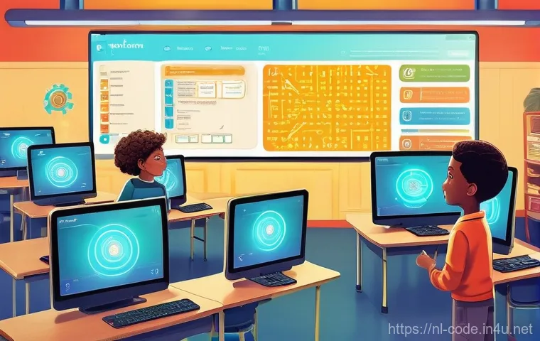 코딩교육지도사 강의력 향상 비법 - **The Code Adventure: Robot in a Whimsical Maze**
A vibrant, slightly stylized illustration depi...