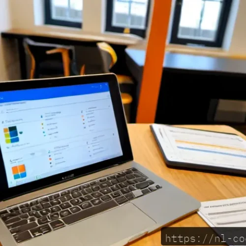 코딩교육지도사로서 교육 설문지 제작 사례 - Photorealistic scene of a Dutch coding education instructor designing a student feedback survey at a...