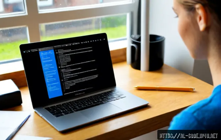 코딩교육지도사로서 자기 소개서 작성 팁 - Photorealistic Dutch coding education instructor in a bright modern home office near a rainy Amsterd...