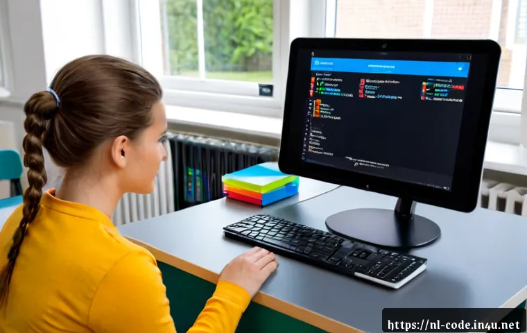 Home 30 코딩교육지도사와 수업 설계의 체계성 - Photorealistic Dutch coding education instructor organizing a structured lesson plan at a bright cla...
